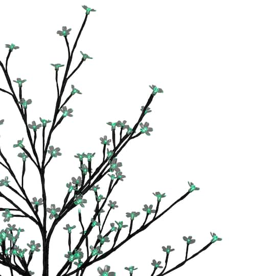 6ft. Green LED Cherry Blossom Flower Artificial Tree